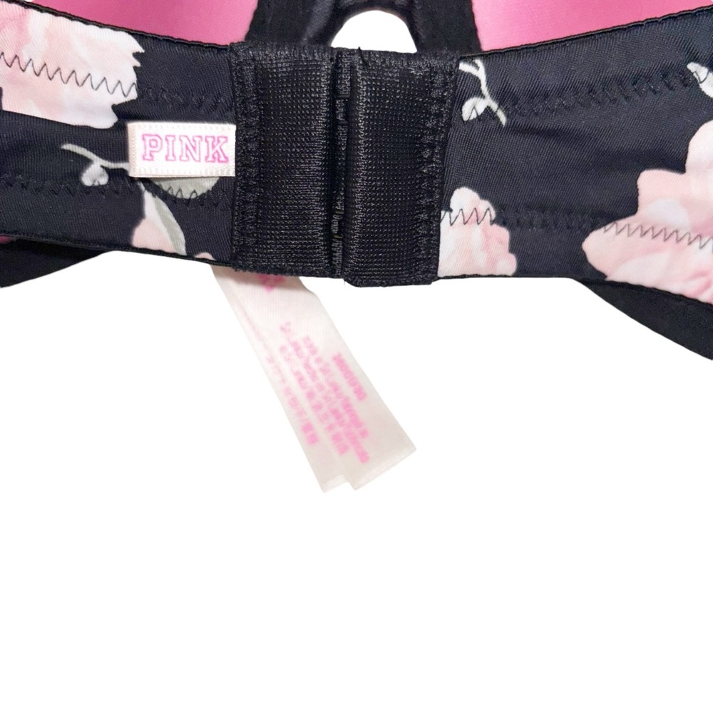PINK Victoria's Secret Floral Bra - Black and Pink - Picture 4 of 4